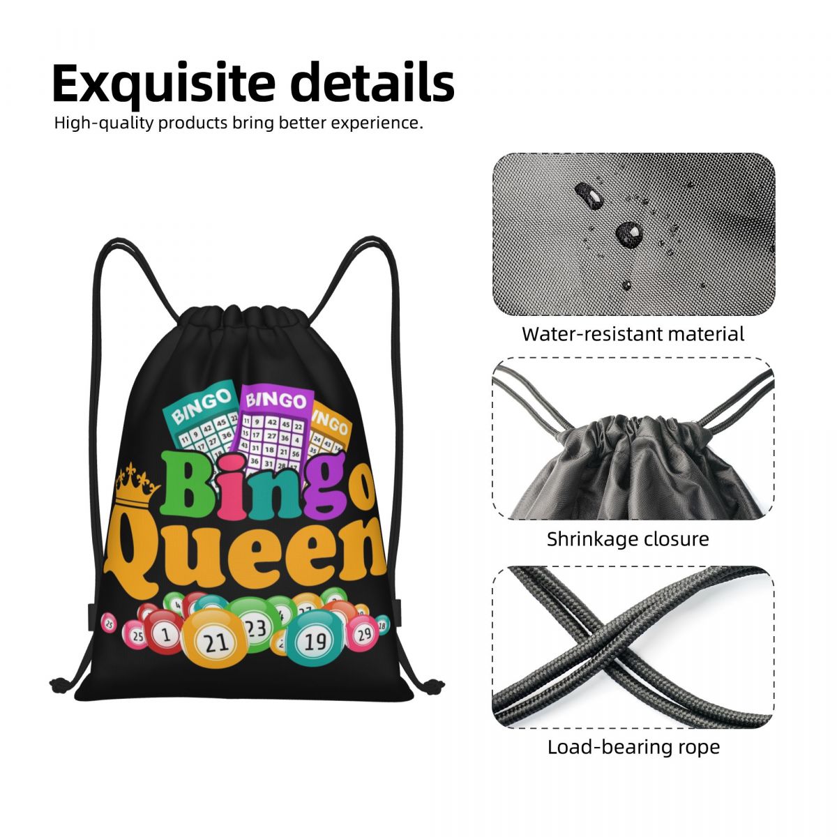 Custom Bingo Queen Game Lover  - Pilates Yoga Bag ulasan dan harga