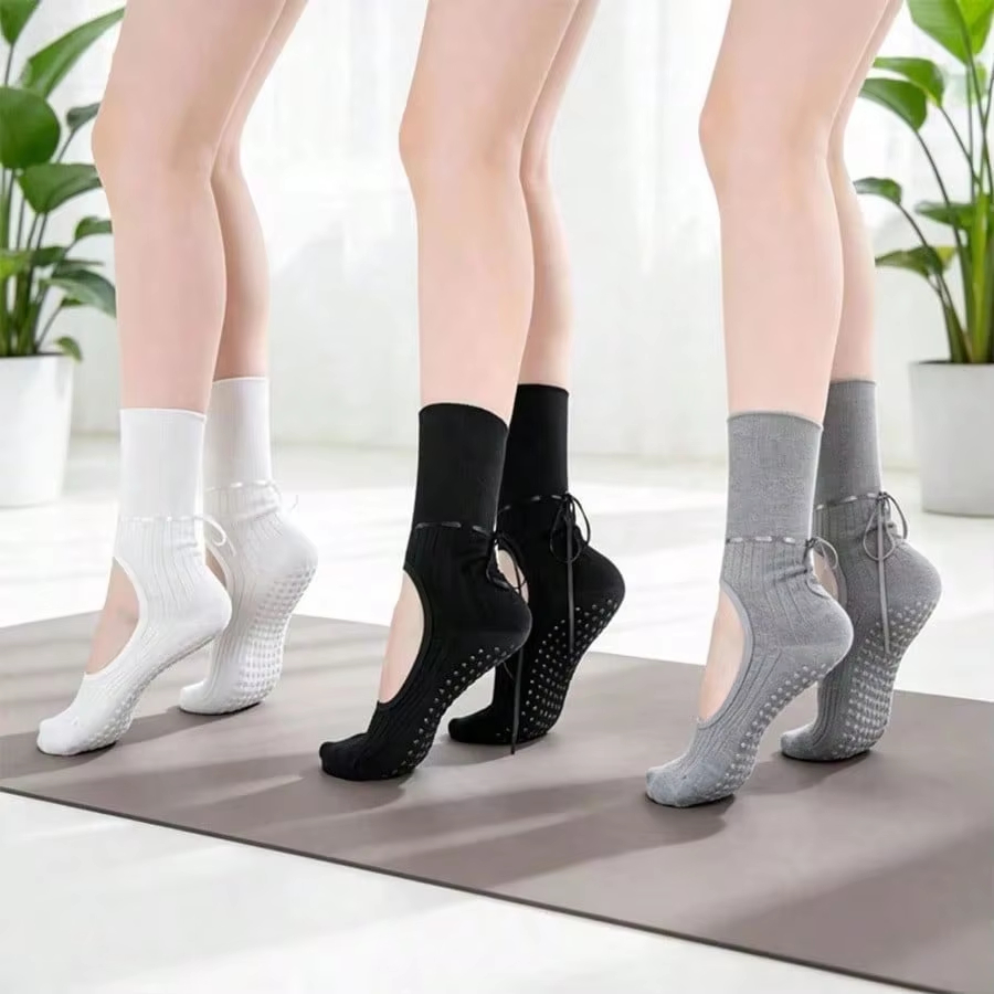 New Cotton Yoga Socks with Rub - Pilates Yoga Hose ulasan dan harga