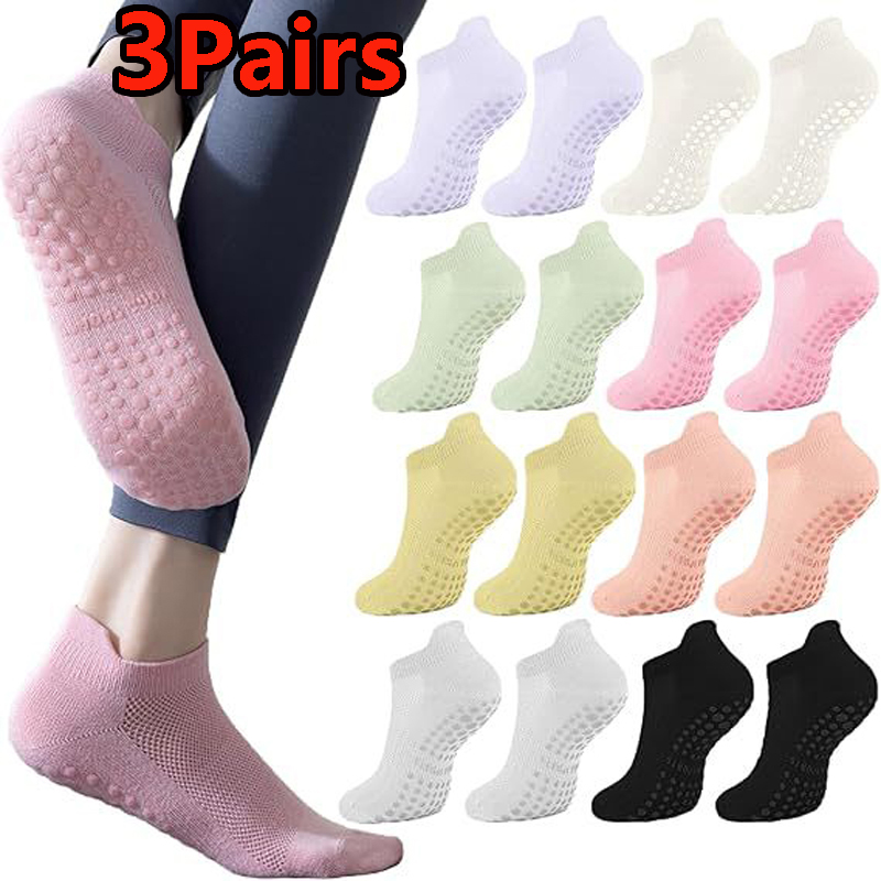 3 Pairs Yoga Socks for Women B - Pilates Yoga Hose ulasan dan harga