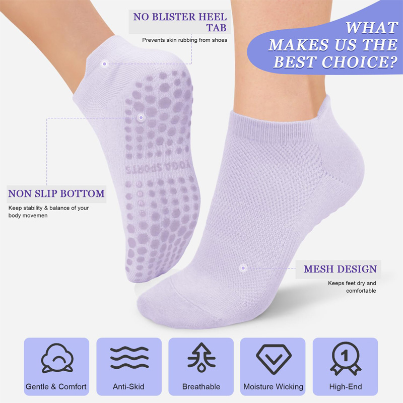 3 Pairs Yoga Socks for Women B - Pilates Yoga Hose ulasan dan harga