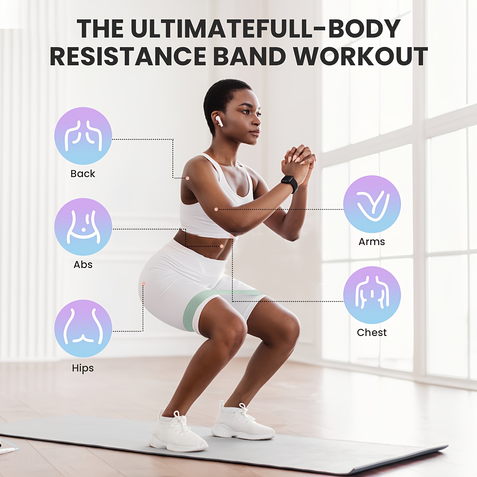 Fitness Resistance Bands with  - Pilates Yoga Studio ulasan dan harga