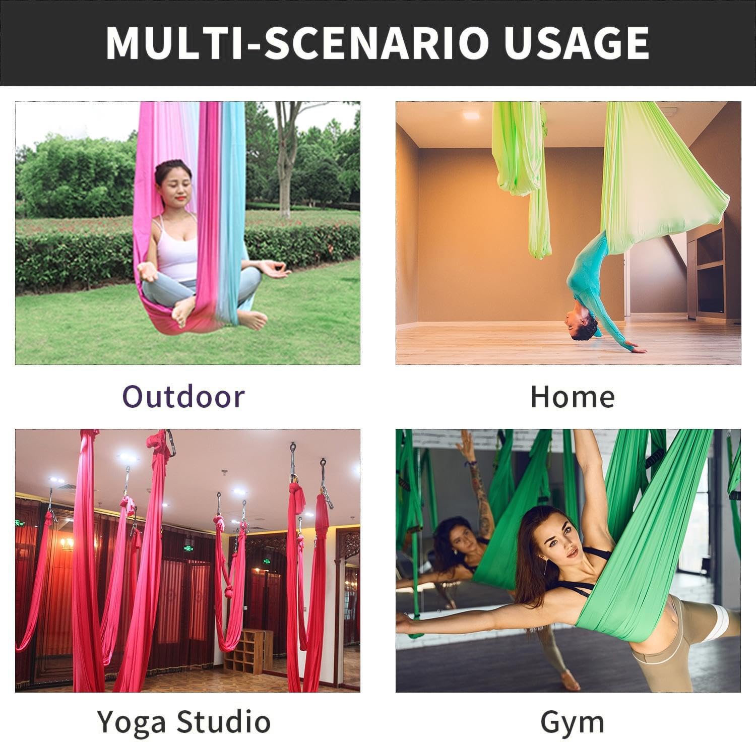 FITNESS 4.37 Yards Aerial Yoga - Aerial Silk Hammock ulasan dan harga