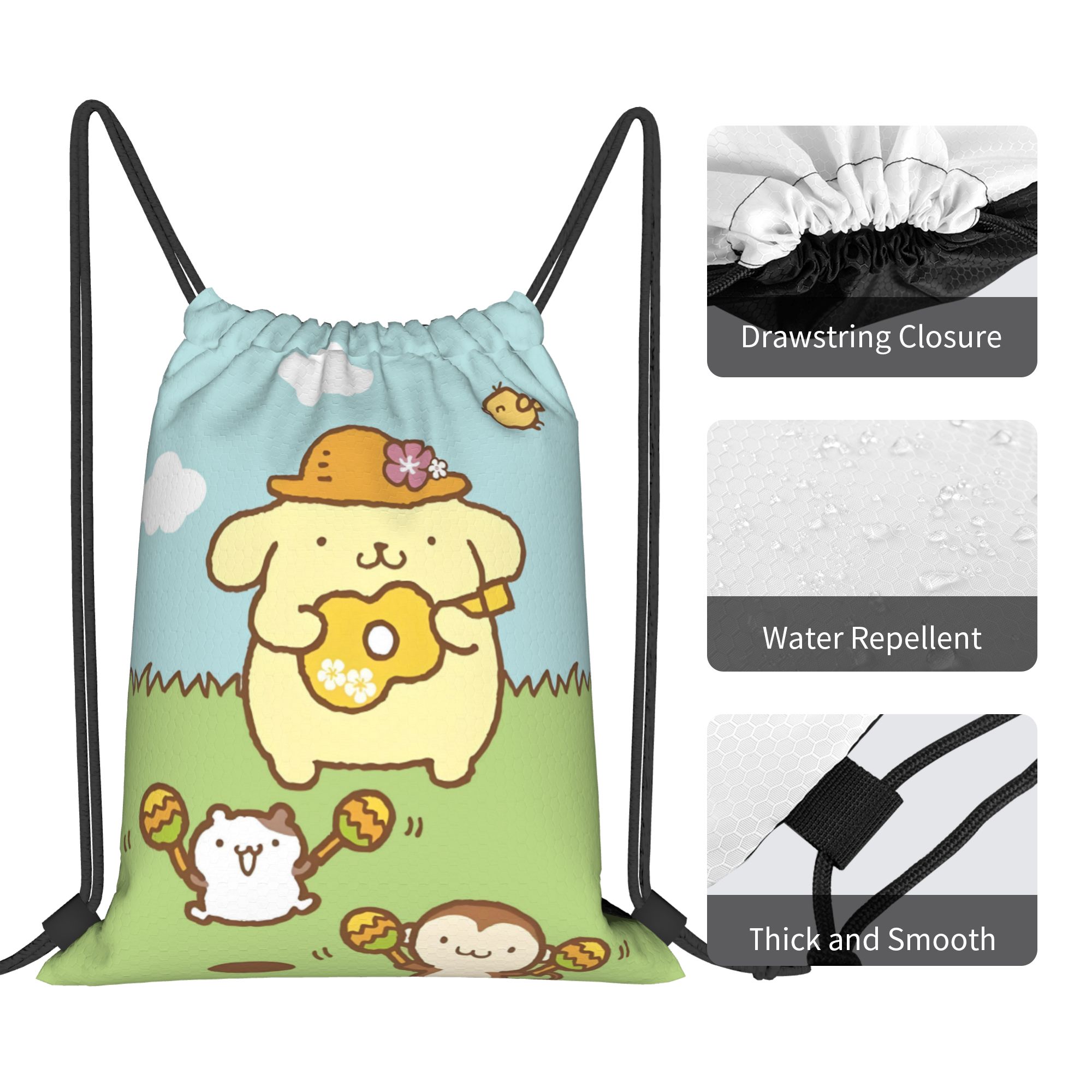Custom P-Pompompurines Drawstr - Pilates Yoga Bag ulasan dan harga