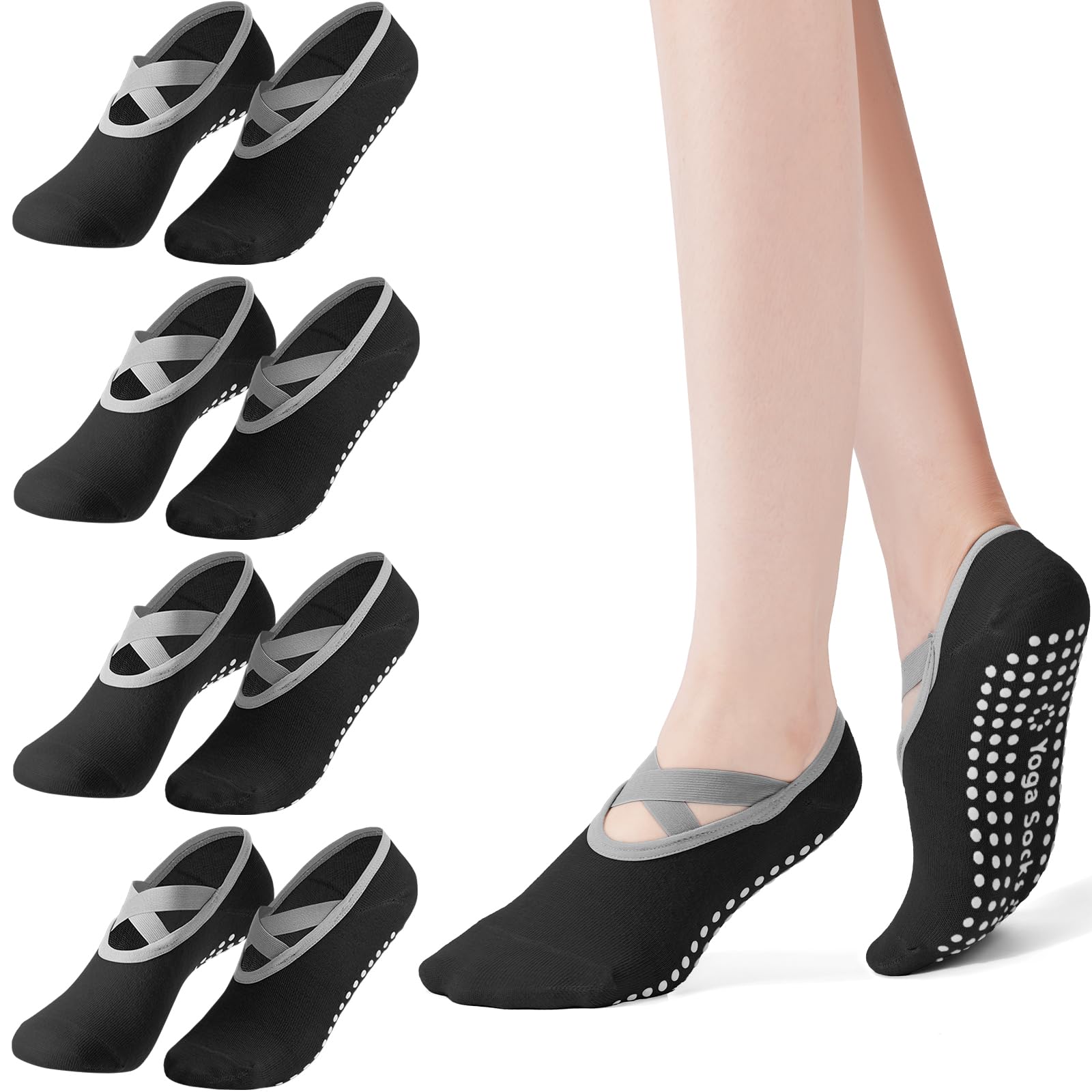 4-Pack Women's Pilates Socks,  - Pilates Yoga Bag ulasan dan harga
