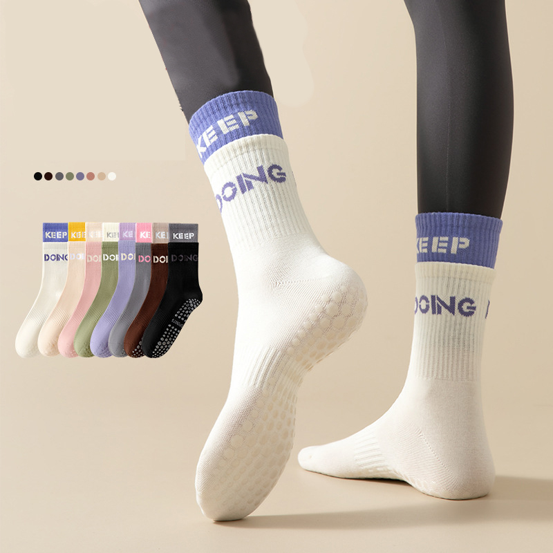 1 Pair Anti Slip Yoga Socks Fe - Pilates Yoga Hose ulasan dan harga