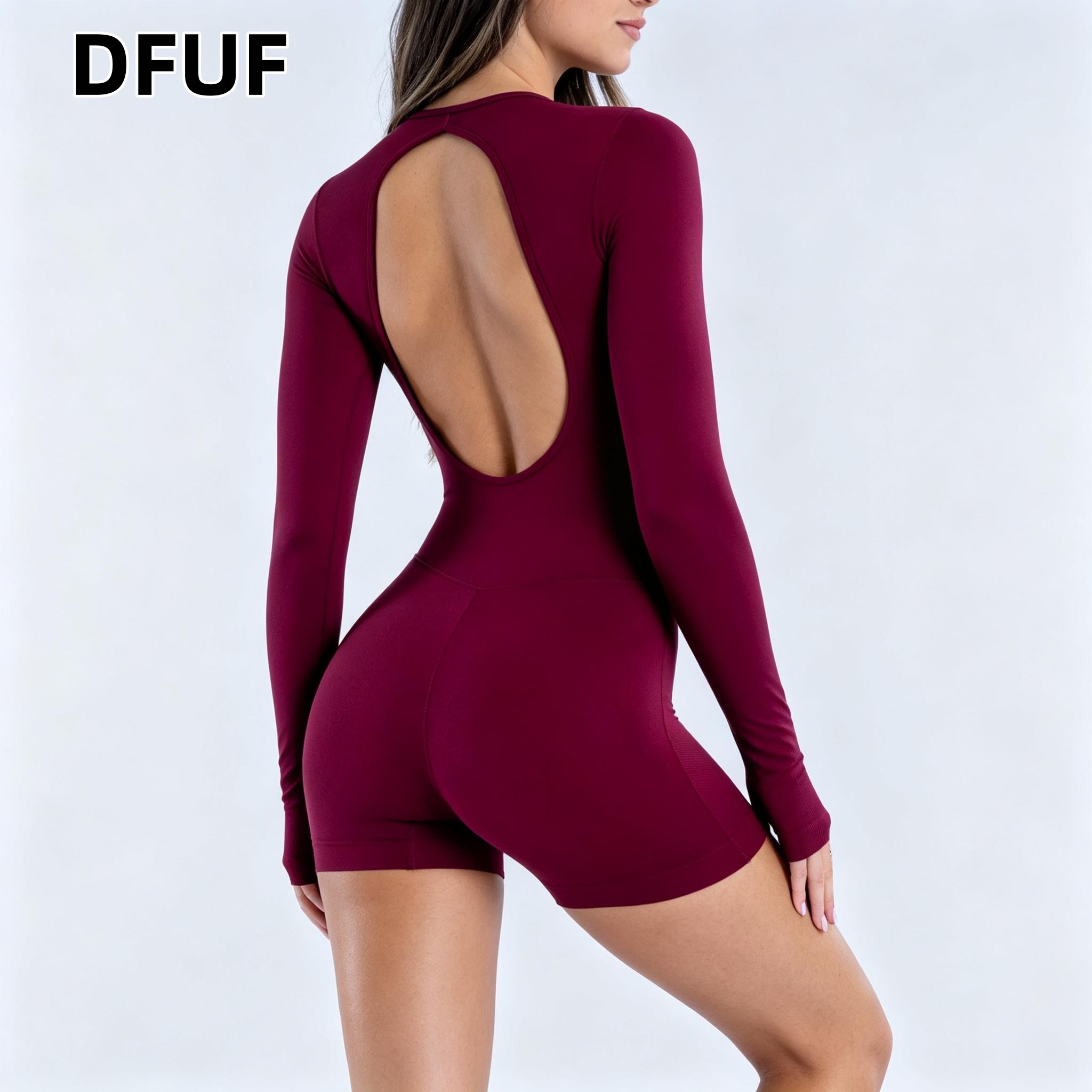 DFUF Women Back Cutout Long Sl - Pilates Yoga And Gym ulasan dan harga