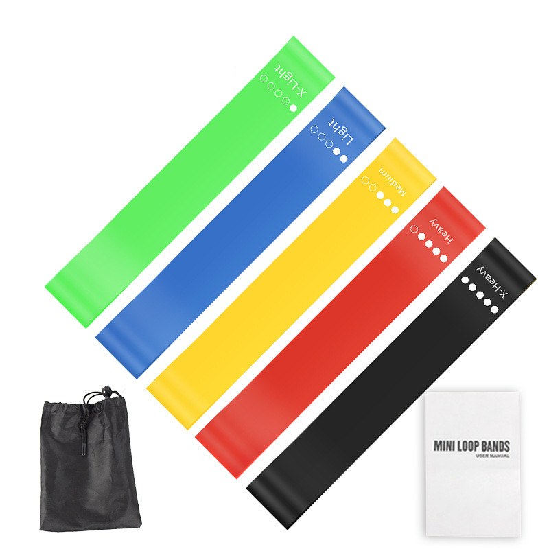 5Pcs TPE Resistance Bands Set  - Pilates Yoga Bag ulasan dan harga