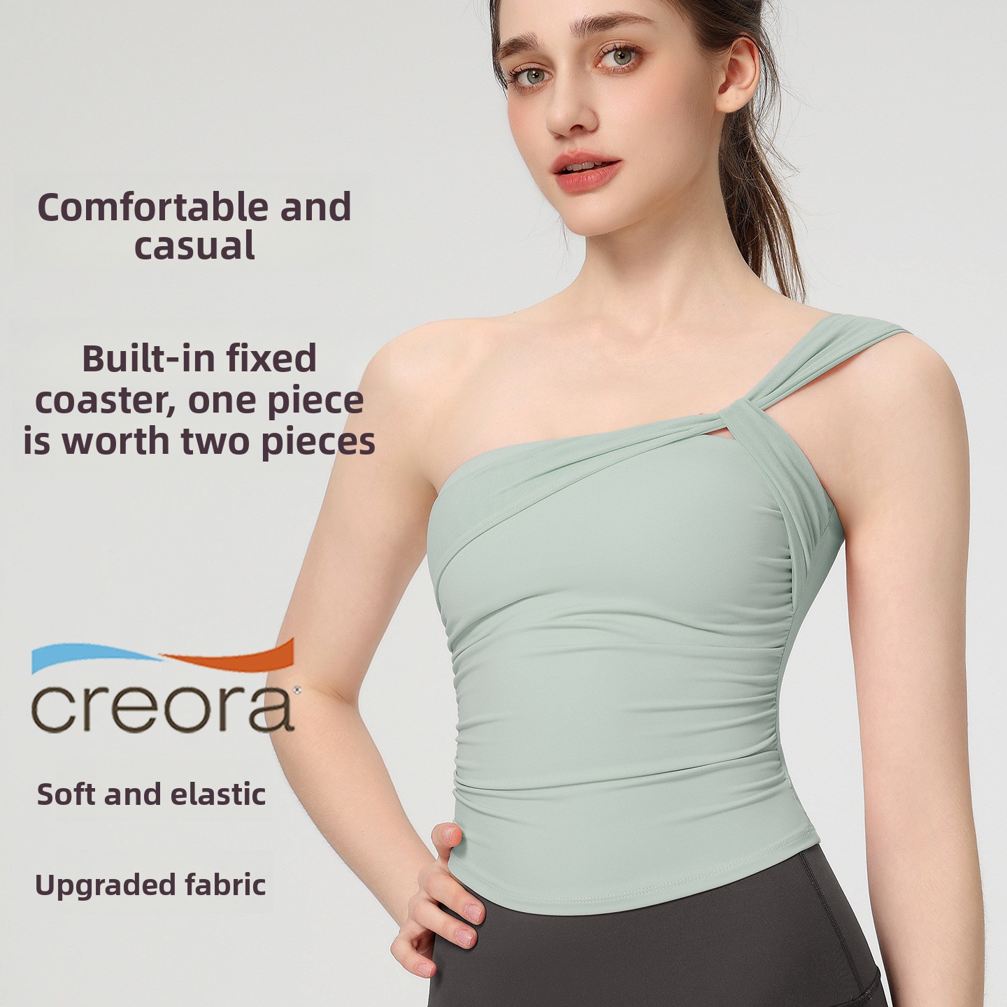 Women's Sexy Sloping Shoulder  - Pilates Yoga Hose ulasan dan harga