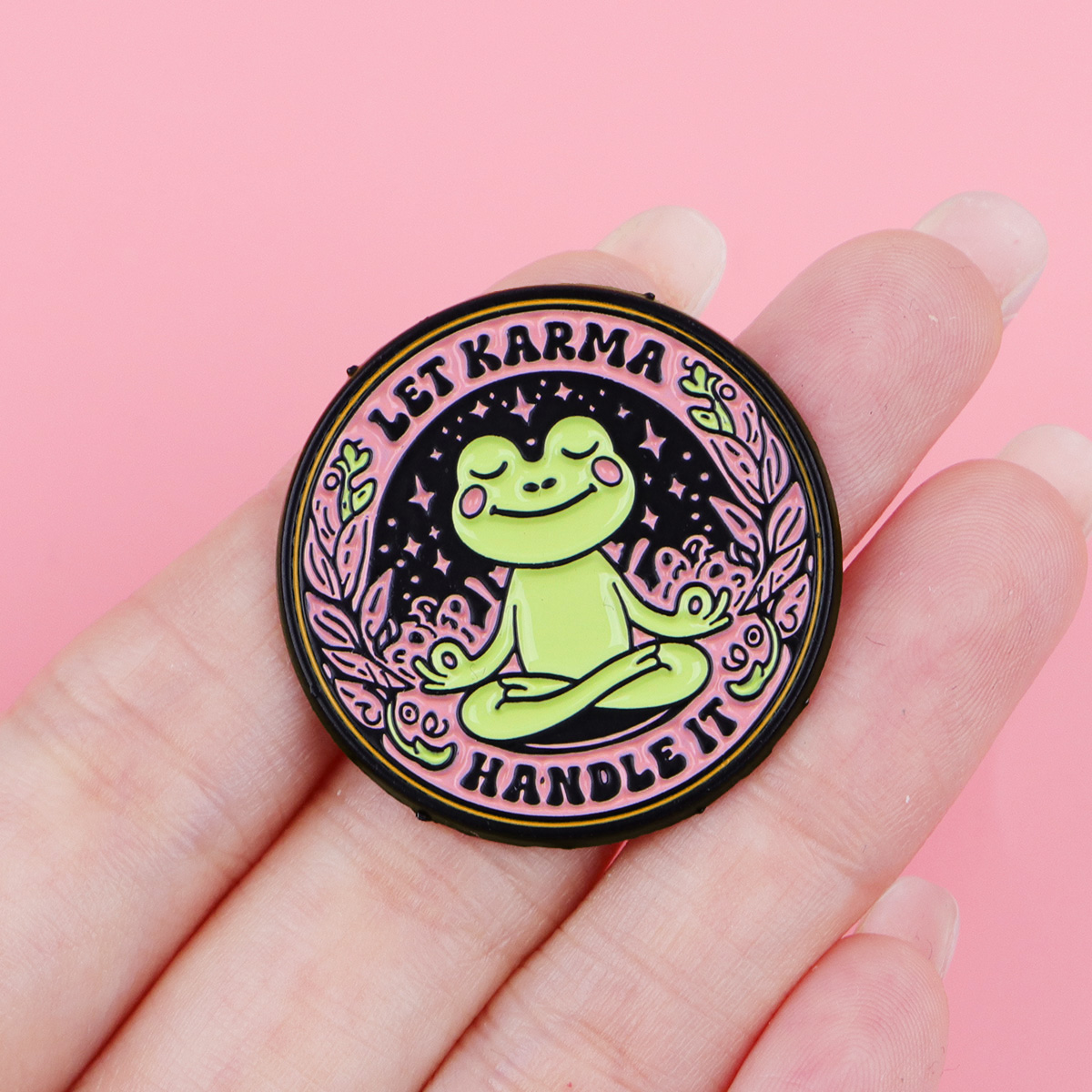 Yoga Frog Enamel Pin LET KARMA - Pilates Yoga Bag ulasan dan harga