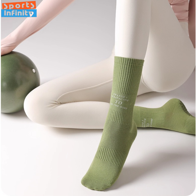Mid Tube Yoga Socks Anti Slip  - Pilates Yoga Hose ulasan dan harga
