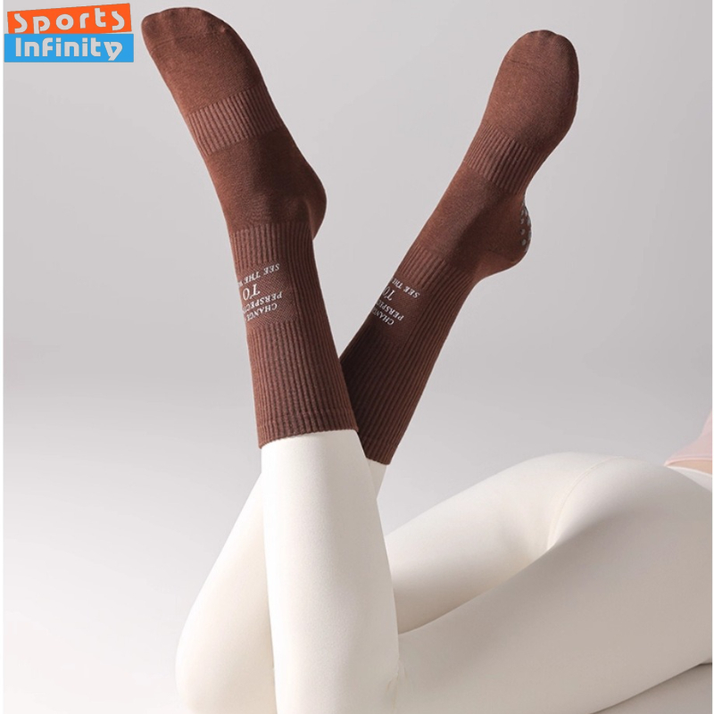 Mid Tube Yoga Socks Anti Slip  - Pilates Yoga Hose ulasan dan harga